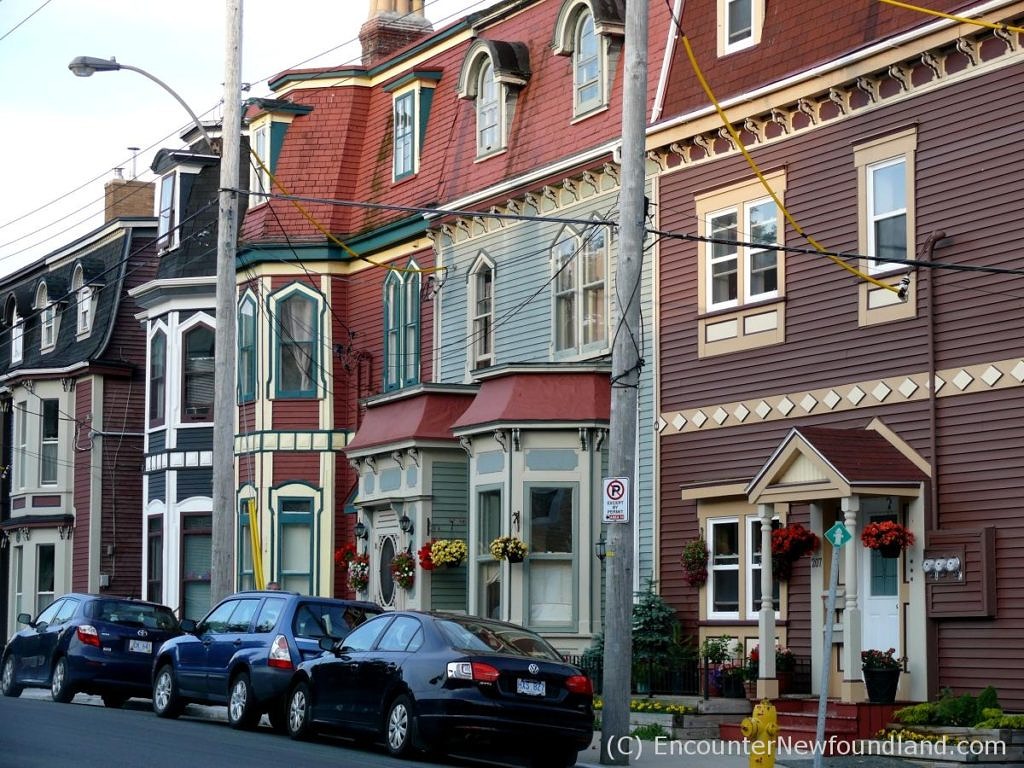 Colorful heritage homes